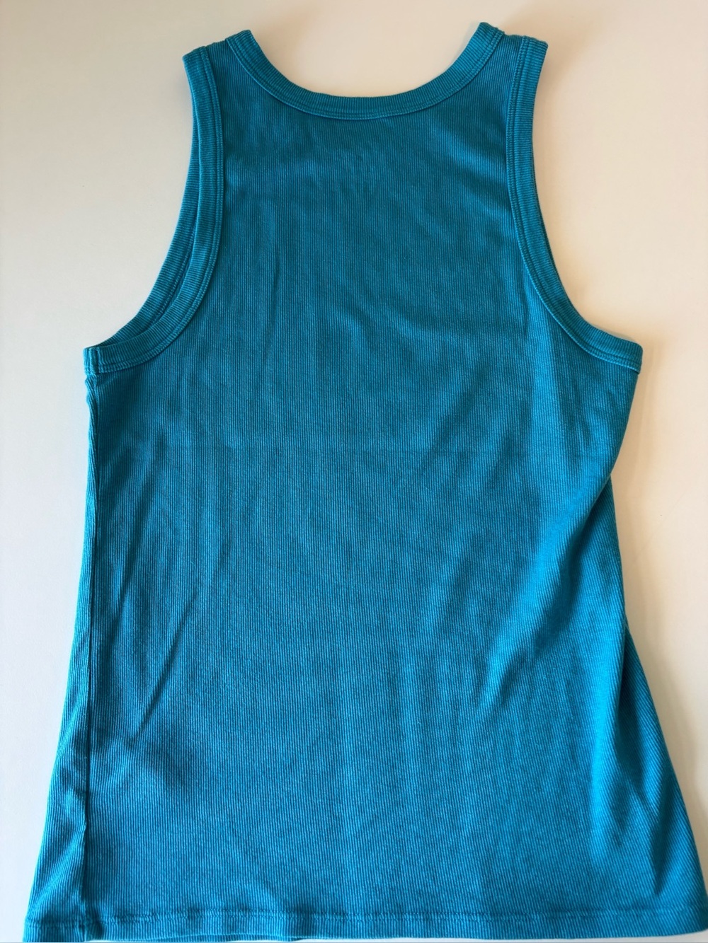 A new day Aqua Ribbed tank top Women’s Large - Picture 3 of 4